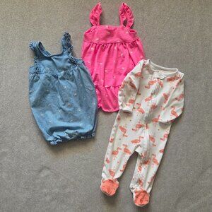 Bundle of Flamingo Theme Baby Girl 6-12 Months